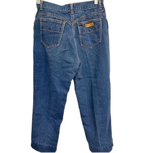 PS GITANO Vtg 70s-80s Blue Denim High Waist Jeans, Sz 14 Short